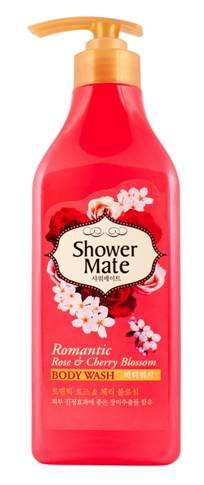 [SHOWER MATE] Гель для душа РОЗА и ВИШНЕВЫЙ ЦВЕТ Romantic Rose & Cherry Blossom, 550 мл