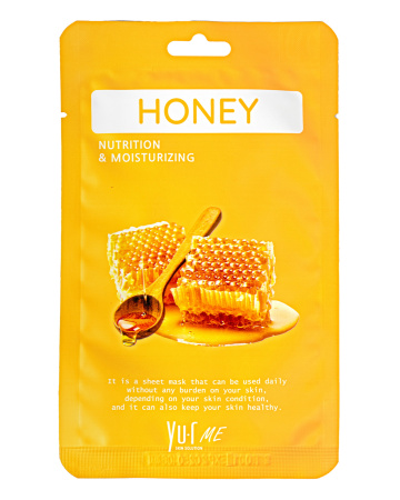 [YU.R] Маска для лица тканевая ЭКСТРАКТ МЁДА Me Honey Sheet Mask, 1 шт