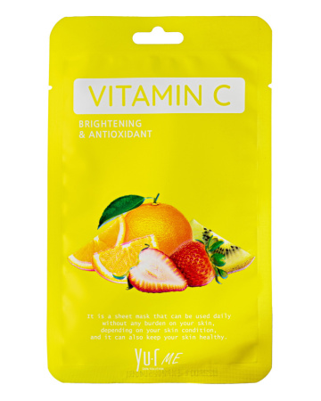 [YU.R] Маска для лица тканевая ВИТАМИН С ME Vitamin C Sheet Mask,1 шт