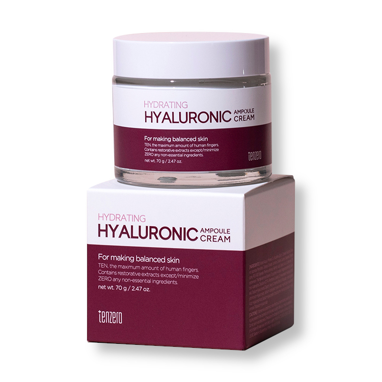 [TENZERO] Крем для лица ампульный ГИАЛУРОНОВАЯ КИСЛОТА увлажняющий Hyaluronic Ampoule Cream 2X, 70 г