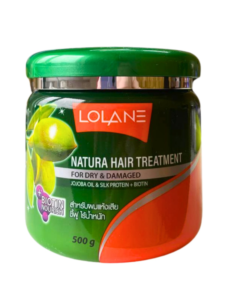 [LOLANE] Маска для сухих и поврежденных волос МАСЛО ЖОЖОБА И ПРОТЕИНЫ ШЕЛКА Natura Treatment for Dry&Damaged Hair+Jojoba Oil&Silk Protein, 500 мл