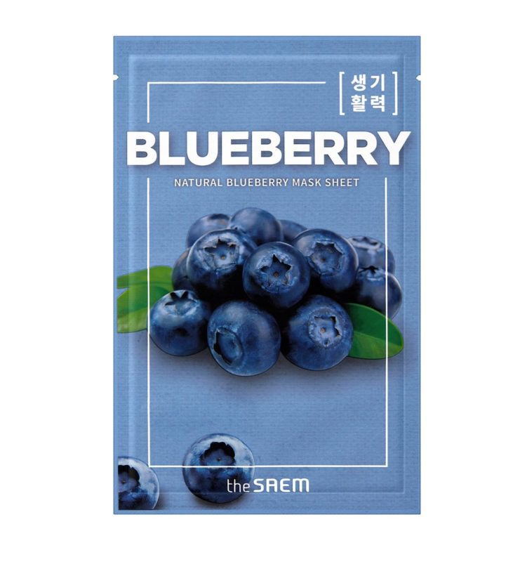 [THE SAEM] Маска для лица тканевая ЭКСТРАКТ ЧЕРНИКИ Natural Blueberry Mask Sheet, 21 мл