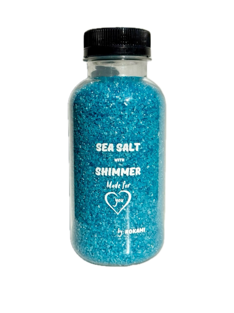 [NOKAMI] Соль морская мерцающая для ванн КЛУБНИЧНЫЙ ЙОГУРТ, 350 гр