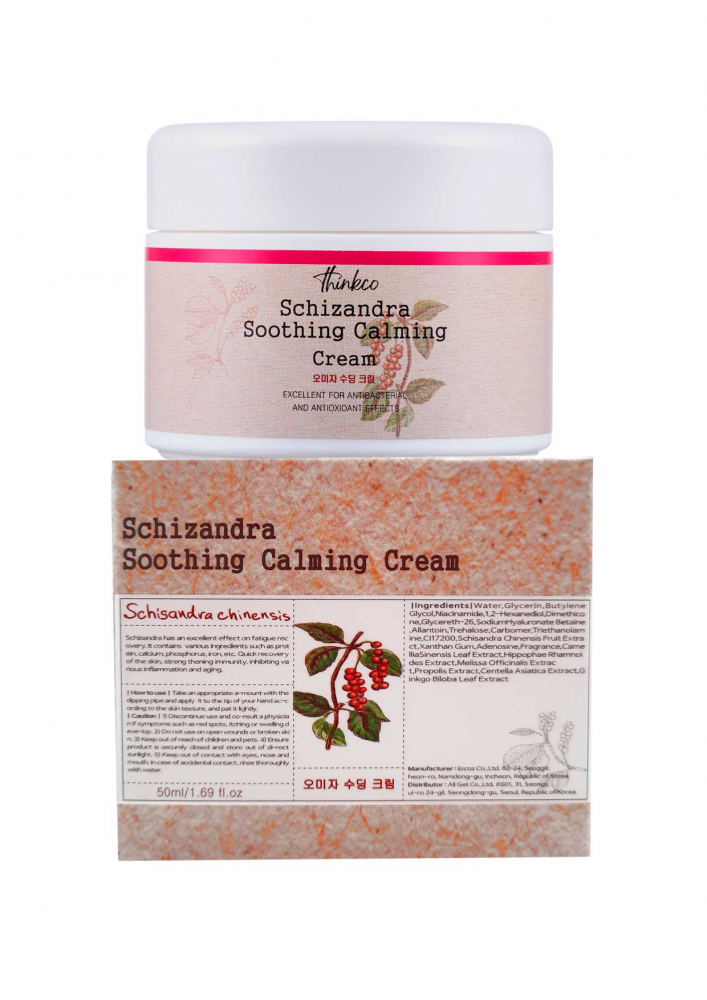 [THINKCO] Крем для лица успокаивающий ЛИМОННИК Schizandra Soothing Calming Cream, 50 мл