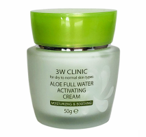 75489 - [3W CLINIC] АЛОЭ/Крем для лица Aloe Full Water Activating, 50 гр