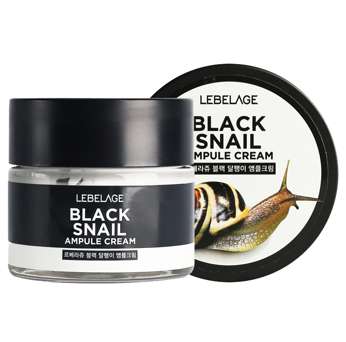 [LEBELAGE] Крем для лица ампульный МУЦИН ЧЁРНОЙ УЛИТКИ Ampule Cream Black Snail, 70 мл