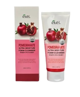 [EKEL] Пенка для умывания ЭКСТРАКТ ГРАНАТА ультраувлажняющая Pomegranate Ultra Moisture, 100 мл