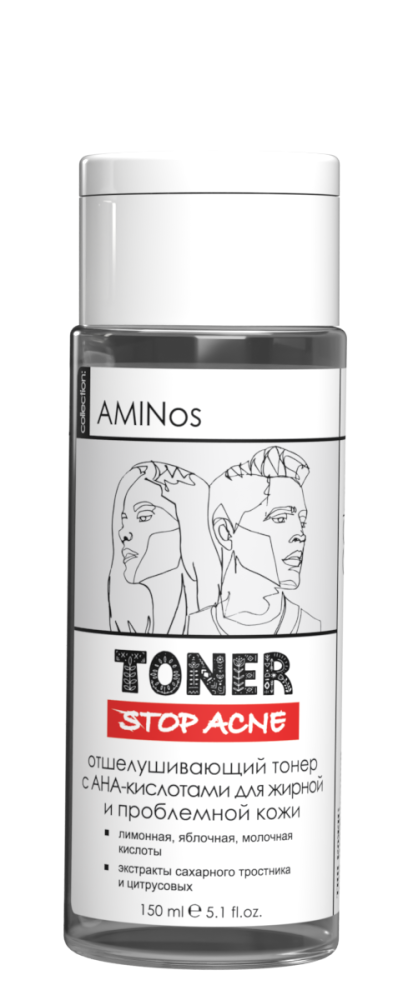 [GC|ONE] Тонер для лица ПРОТИВ АКНЕ и ПОСТАКНЕ от черных точек AMINos Stop Acne Toner, 150 мл