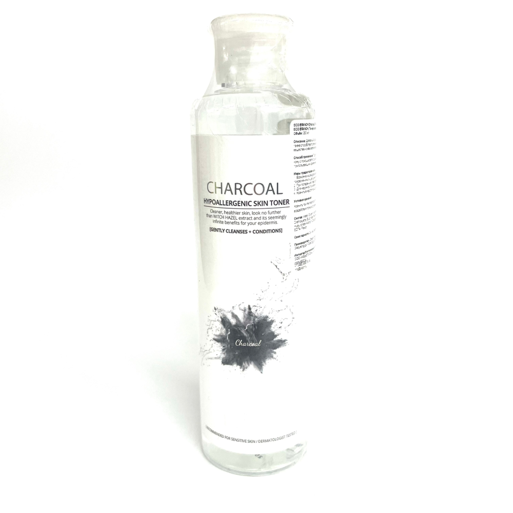 [ECO BRANCH] Тонер для лица ЭКСТРАКТ ДРЕВЕСНОГО УГЛЯ Charcoal Toner, 250 мл