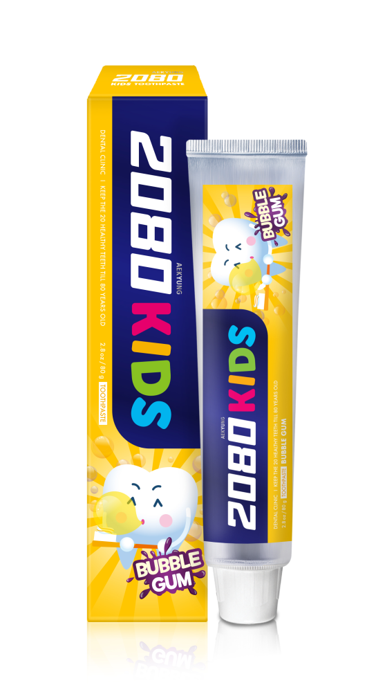[DENTAL CLINIC 2080] Зубная паста детская БАБЛ ГАМ Kids Bubble Gum, 80 гр