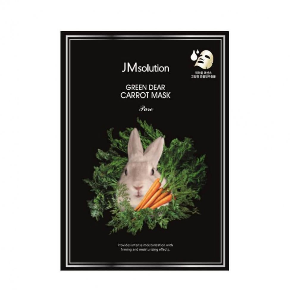 [JMSOLUTION] Маска для лица тканевая ЭКСТРАКТ МОРКОВИ освежающая Green Rabbit Carrot Mask, 30 мл