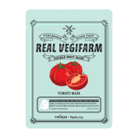 [FORTHESKIN] Маска для лица питательная отбеливающая ТОМАТ Super Food Real Vegifarm Double Shot Mask Tomato, 23 мл