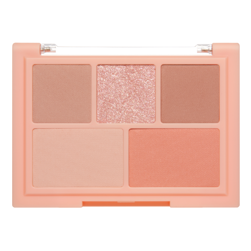 [LIZDA] Палетка теней для век NUDY PEACH TALK MINI 01 Mood Fit Palette, 5 гр