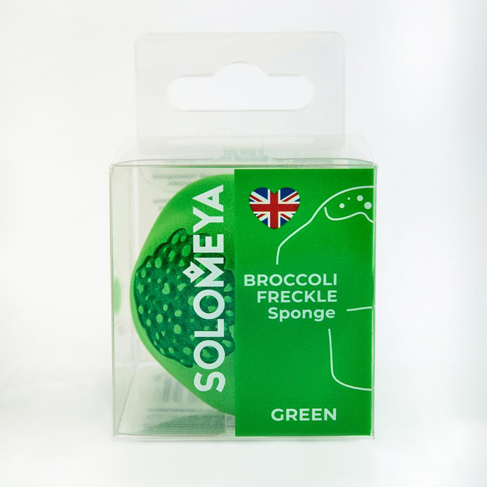 [SOLOMEYA] Спонж для создания веснушек БРОККОЛИ Зеленый Solomeya Broccoli Freckle Sponge Green, 1 шт