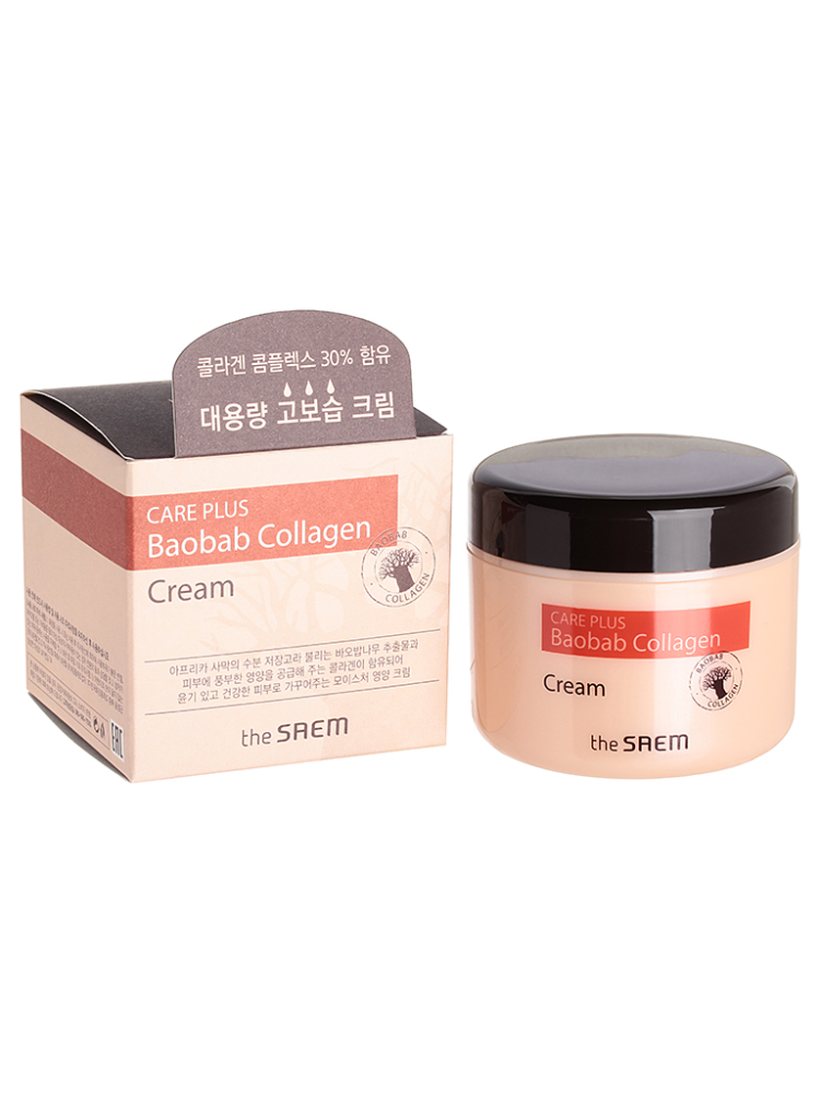 [THE SAEM] Крем для лица коллагеновый ЭКСТРАКТ БАОБАБА Care Plus Baobab Collagen Cream, 100 мл