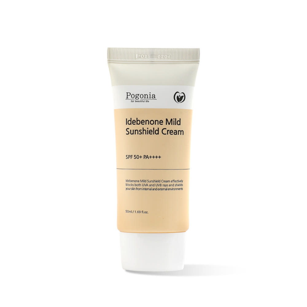 [POGONIA] Крем для лица солнцезащитный ИДЕБЕНОН Idebenone Mild Sunshield Cream SPF50 + PA++++, 50 мл