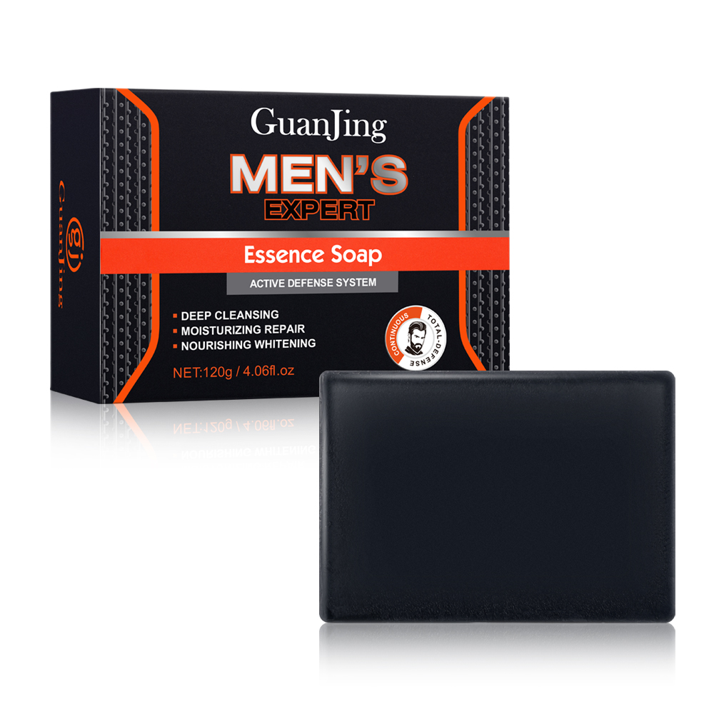 [GUANJING] Мыло-эссенция МУЖСКОЕ увлажняющее ЧЕРНОЕ Men's Essence Soap, 120 г