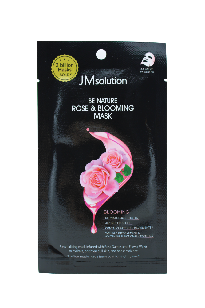 [JMSOLUTION] Маска для лица тканевая РОЗА Be Nature Rose & Blooming Mask, 24 мл