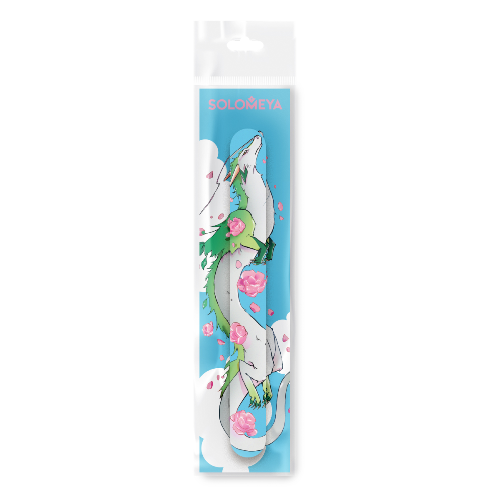 [SOLOMEYA] Пилка для ногтей ЛЕТАЮЩИЙ ДРАКОН 180/220 Flower Dragon Nail File, 1 шт