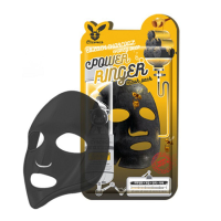 [Elizavecca] НАБОР Тканевая маска для лица ДРЕВЕСНЫЙ УГОЛЬ Black Charcoal Honey Deep Power Ringer Mask Pack, 10 шт