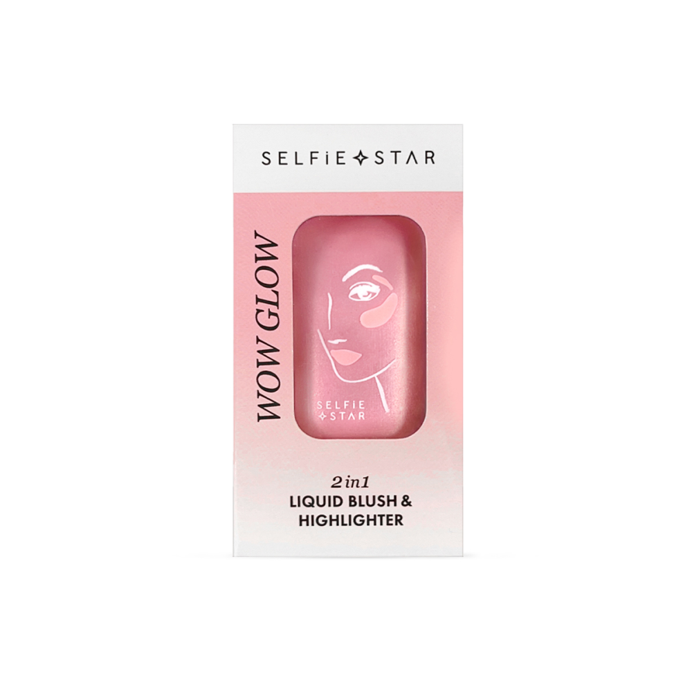 [SELFIE STAR] Жидкие румяна + хайлайтер для лица и тела СИЯНИЕ 2 in 1 Liquid Blush & Highlighter Wow Glow Luster, 20 мл