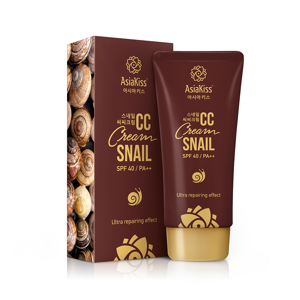 [ASIAKISS] СС-крем для лица выравнивающий МУЦИН УЛИТКИ Snail CC Cream, 60 мл