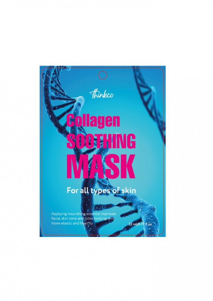 [THINKCO] Маска-салфетка для лица КОЛЛАГЕН Collagen Soothing Mask, 23 мл