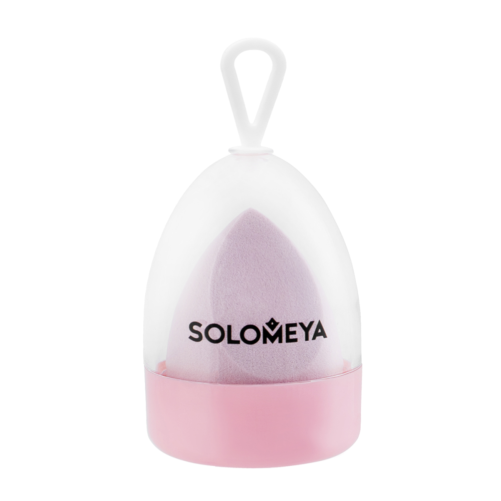 [SOLOMEYA] Спонж для макияжа СО СРЕЗОМ косметический ЛИЛОВЫЙ Flat End Blending Sponge Lilac, 1 шт