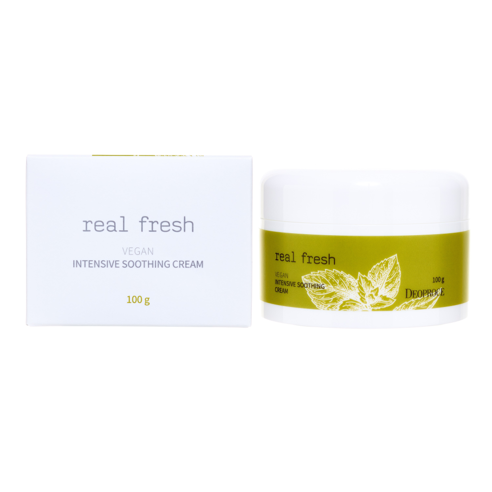 [DEOPROCE] Крем для лица УСПОКАИВАЮЩИЙ Real Fresh Vegan Intensive Soothing Cream, 100 г