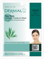 [DERMAL] Маска для лица тканевая КОЛЛАГЕН и ЧАЙНОЕ ДЕРЕВО Tea Tree Collagen Essence Mask Soothing, 23 мл