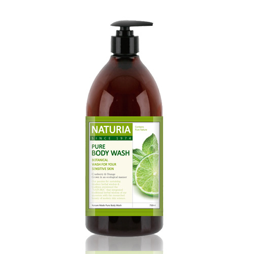 [NATURIA] Гель для душа МЯТА/ЛАЙМ Pure Body Wash (Wild Mint & Lime), 750 мл