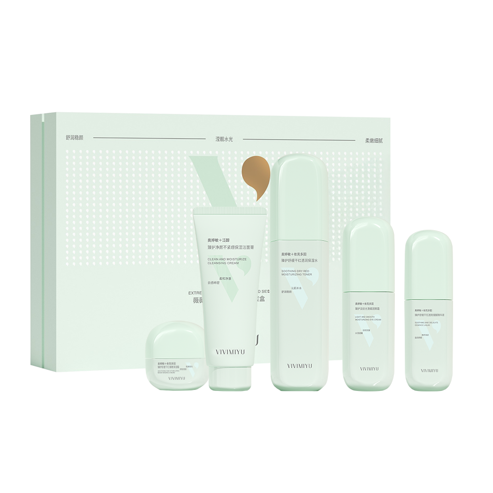[VIVIMIYU] НАБОР КОМФОРТ И УВЛАЖНЕНИЕ Extreme care soothing dry red set, 120гр/ 130мл/ 45мл/ 110мл/ 50гр